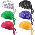 thumbnail image 1 of Siabmc 6 Pack Do Rags Cycling Caps Helmet Liner Doo Rag Motorcycle Bandana Hat Sweat Liner Skull Caps Dew Rags for Men and Women, 1 of 6