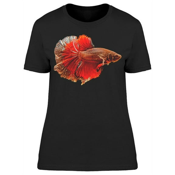 Siam Betta Fish Brown Red  T-Shirt Women -Image by Shutterstock, Female Large