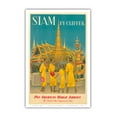 thumbnail image 1 of Siam (Thailand) by Clipper - Pan American World Airways - Vintage Airline Travel Poster by Charles Baskerville c.1950s - Master Art Print (Unframed) 12in x 18in, 1 of 4
