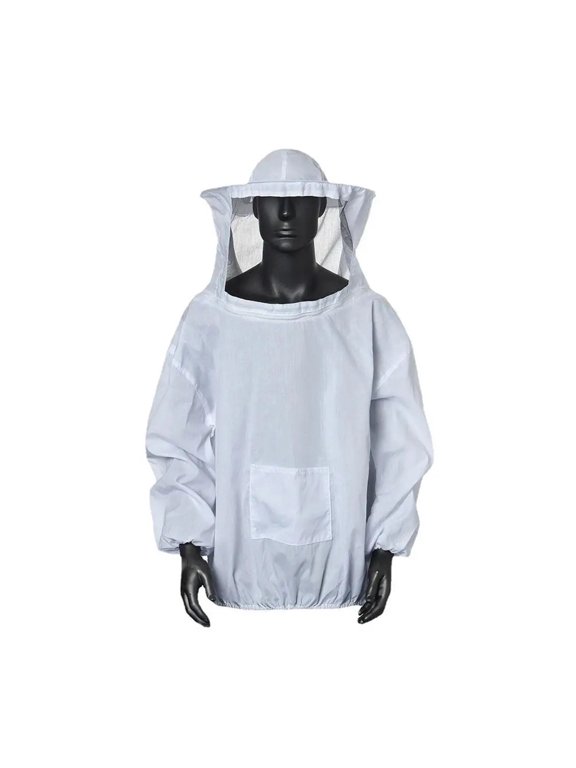 Siamese Beekeeping Suit Bee Clothes Half Jacket Bee-keeping Suit With Hat Bee-bite Protection For Agricultural Honey Keeping ,Lightweight & Ventilated