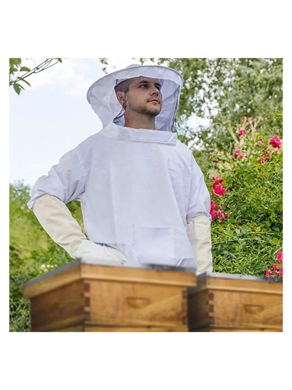 Siamese Beekeeping Suit Bee Clothes Half Jacket Bee-keeping Suit With Hat Bee-bite Protection ,Comfortable and Sturdy