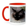 thumbnail image 1 of 3dRose, Siamese Cat, 15oz Two-Tone Red Mug, 1 of 7