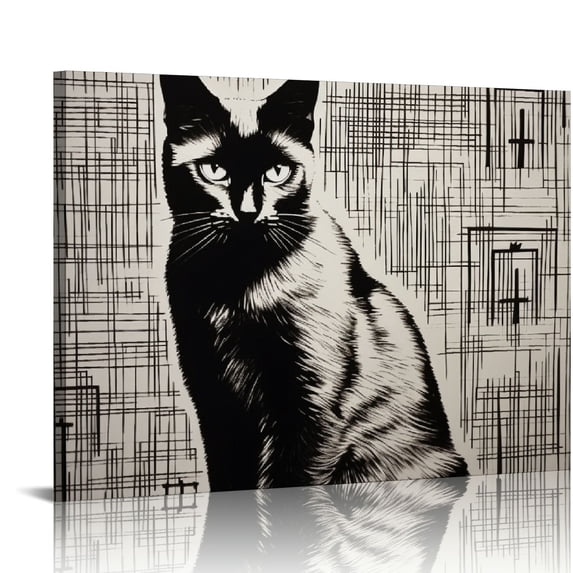 Nawypu Siamese Cat Breed Canvas Art Print Wall Decor -