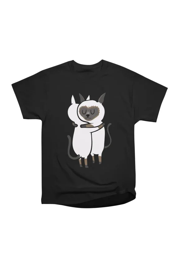 Siamese Cat Hugs T-Shirt Tee Gift For Him Merch For Her Apparel For Friend