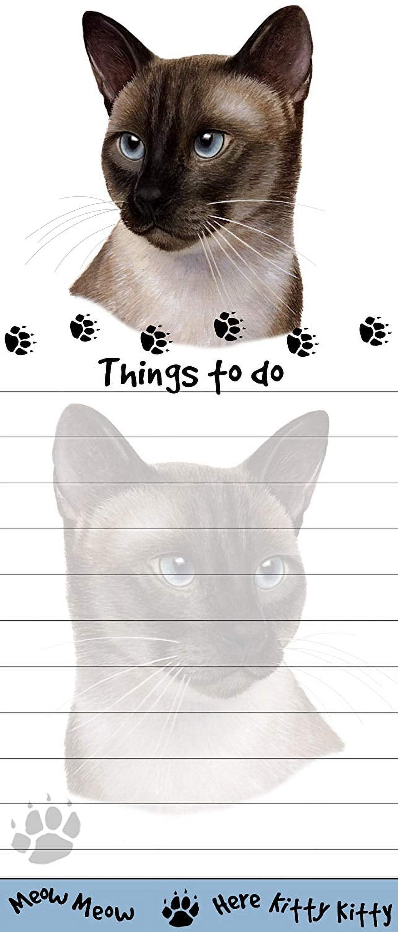 Calico Cat Shaped Magnetic Notepad – 8.5 X 3.5 Inches, 50 Sheets, Sticky Notes For Fridge Or Desk