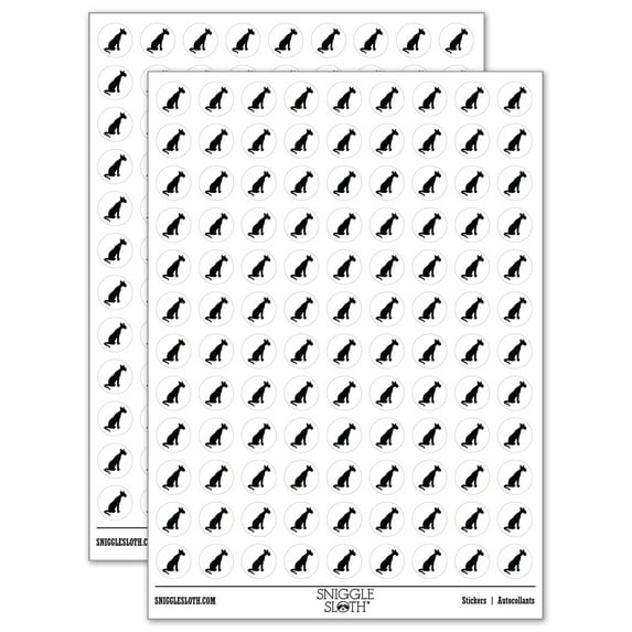 Siamese Cat Solid 200+ Round Stickers - White - Gloss Finish - 0.50" Size
