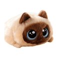 thumbnail image 1 of Siamese Cat Stuffed Animal with Super Soft Down Cotton and Round Eyes, Small Cream and Brown Plush Toy for Relaxation, 1 of 4