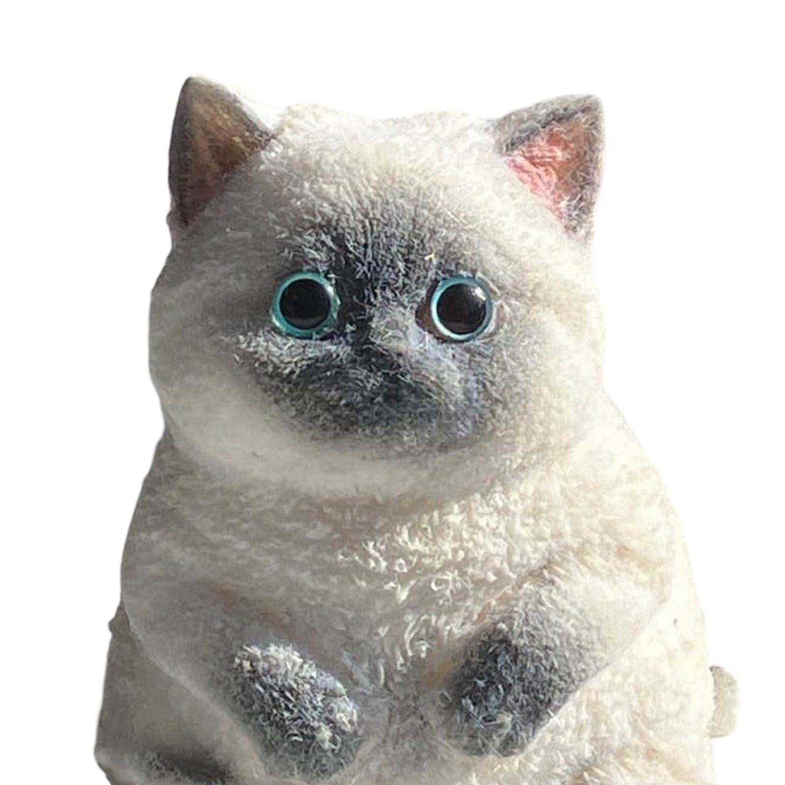 Siamese Cat Taba Squishy, Soft Animals Squeeze Ball Sensory Toys, Kawaii Kitten Stress Balls, Cat Taba Fufu Squishy Toys for Party Favors,, Classroom Prizes(Gray)