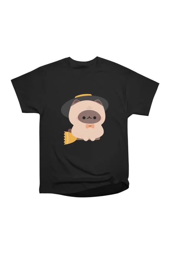 Siamese Cat Witch T-Shirt Tee Gift For Him Merch For Her Apparel For Friend