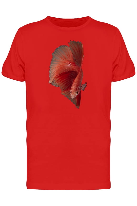 Siamese Fighting Red Fish T-Shirt Men -Image by Shutterstock, Male Large