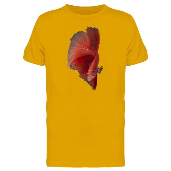 Siamese Fighting Red Fish T-Shirt Men -Image by Shutterstock, Male Medium