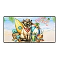 thumbnail image 1 of Siamese Hello Summer with Sunglasses and Surfboard Tropical Vibes Desk Mat Full Keyboard Mouse Pad Cat Lover Kitten Owner Gifts Large Mousepad - 00007, 1 of 5