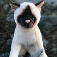 thumbnail image 1 of Siamese Plush 14 Inch Sitting Cat- Stuffed Animals Kittens, 1 of 3