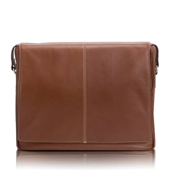 VERNAZZA | SAN FRANCESCO | 13" Leather Messenger Bag - Cognac