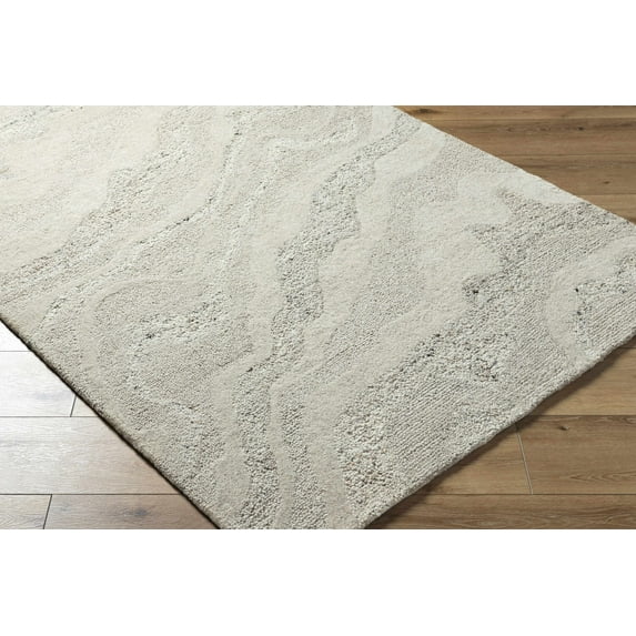 Siani Traditional, Transitional Area Rug - Ash, Metallic Silver - 12' x 15'