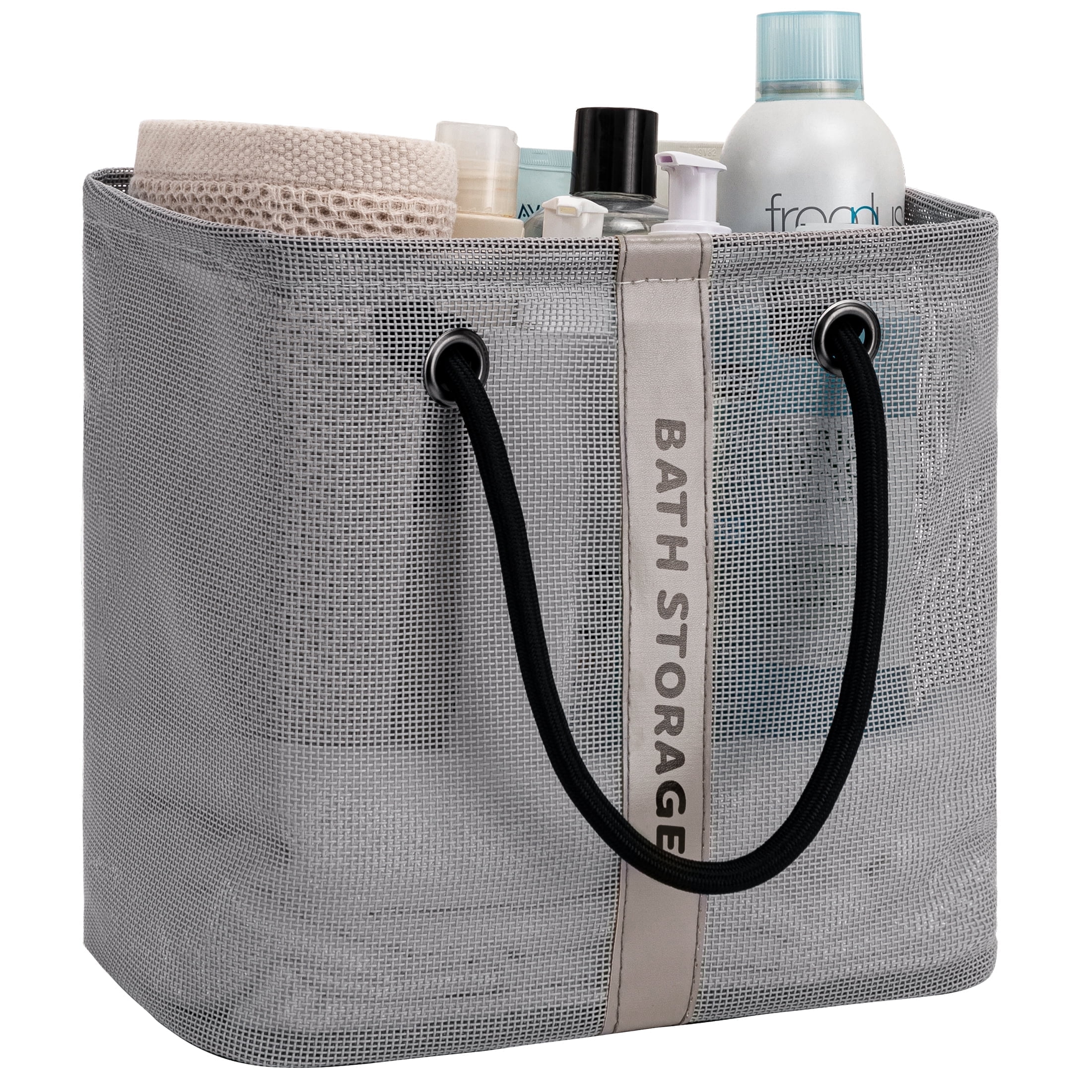 Siaomo Mesh Shower Caddy, Bathroom Caddy, Portable Shower Basket Bag for College Dorm Bathroom Gym Camp Travel,Quick Dry Toiletry Bag Grey  (图1)
