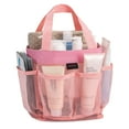 thumbnail image 1 of Siaomo Mesh Shower Caddy,Tote Bag for College Dorm,Bathroom,8 Pocket Basket,Quick Dry - Pink, 1 of 8