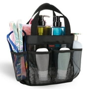 Siaomo Mesh Shower Caddy, Bathroom Caddy, Portable Shower Basket Bag for College Dorm Bathroom Gym Camp Travel,Quick Dry Toiletry Bag- Black