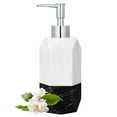 thumbnail image 1 of Siaomo Soap Dispenser with Pump, [8.45 oz] Resin with Marble Finish, Hand Soap Dispenser for Bathroom, Dish Soap Dispenser for Kitchen, Refillable Liquid - White and Black splice, 1 of 9