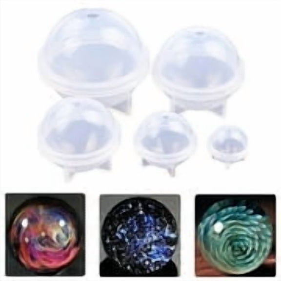Siaonvr 5 Size Silicone Round Ball Resin Mold Pendant Mold Making Craft DIY