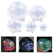 Siaonvr 5 Size Silicone Round Ball Resin Mold Pendant Mold Making Craft DIY