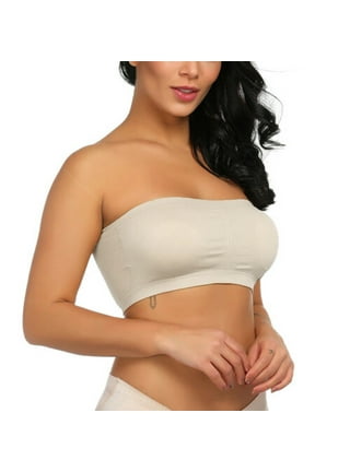 Fashion 3PCS Double Layers Strapless Bra Bandeau Tube Removable Padded Top  Stretchy
