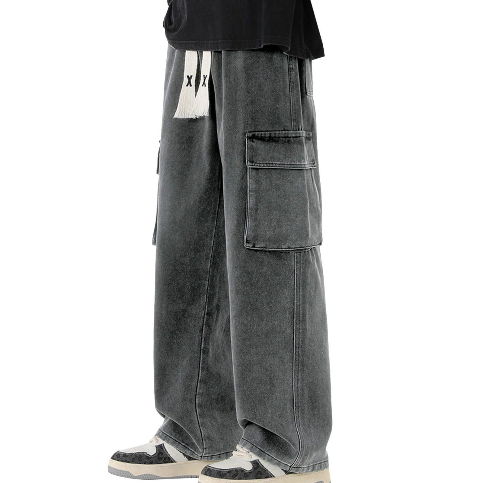 Siaonvr Men's Comfort Cargo Pant Male Trendy Multi Pocket Workwear