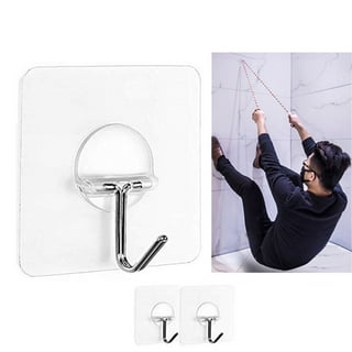 Double-Sided Adhesive Wall Hooks, Strong Hanger Transparent Suction Cup Wall  Storage Holder, 1pair 