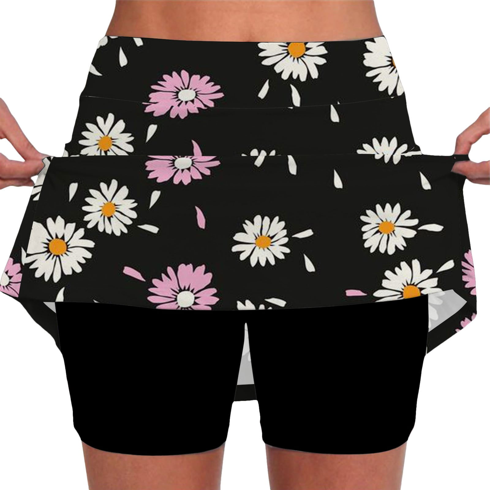 Siaonvr capri pants Women's Elastic Yoga Skirt Color Sports Shorts ...