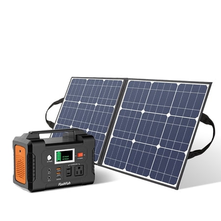 Siavonce 200W Portable Power Station Solar Portable Solar Panel - 4.3*8.2*6.2