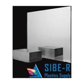 Sibe-R Plastic Supply 2 Pack- CLEAR ACRYLIC PLEXIGLASS MIRROR SHEET 1/8" 12" X 24" ^