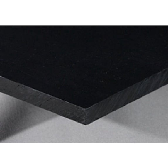 Sibe-R Plastic Supply℠ HDPE (POLYETHYLENE NON-TEXTURED PLASTIC SHEET) BLACK 3/8" 12" X 12" ^