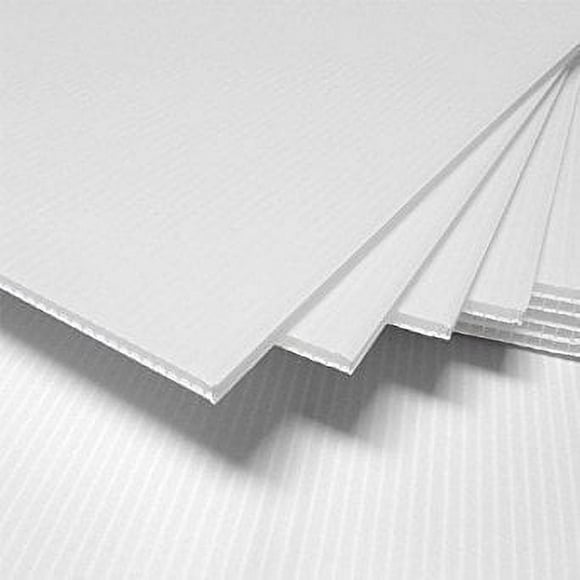 Sibe-R Plastic Supply ONE- White Corrugated Plastic 18" x 24"  4mm ^