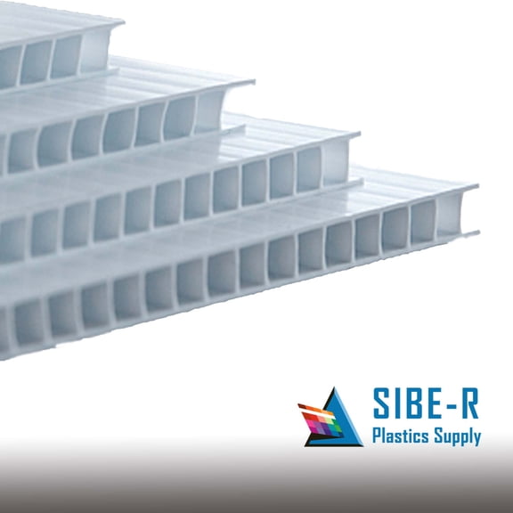 Sibe-R Plastic Supply ONE- White Corrugated Plastic 4mm 18" x 24" ^