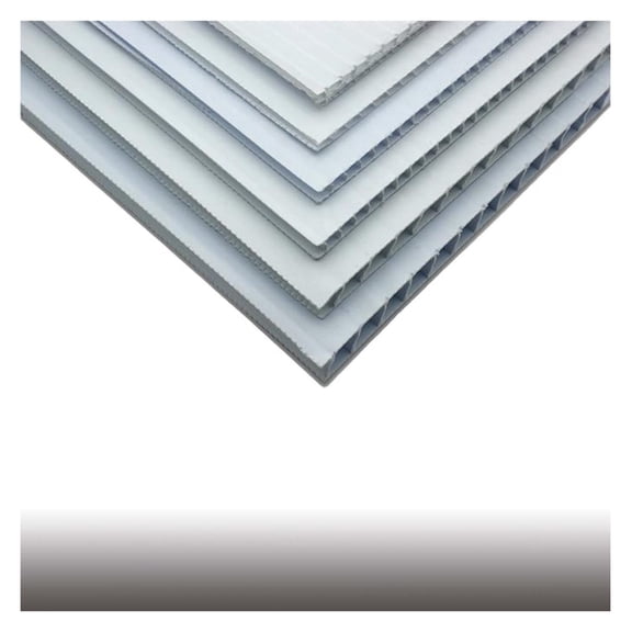 Sibe-R-Plastics - Corrugated Plastic Sheets-Sign Planks-Short--0.15" Thick - Horizontal (Gray, 18" x 24" (24-Pack))