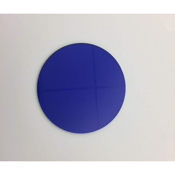 Sibe-R-Plastics Supply - 6 Pack - Colored Transparent Acrylic Plexiglass 1/8" Thick Circles Seasonal Outdoor Decorative Lighting Accents Pick Your Color and Diameter (6 Pack - Blue, 4" Diameter)