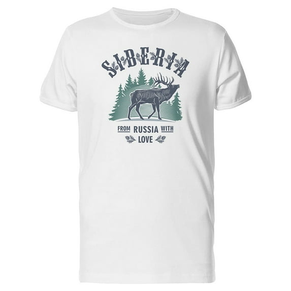 Siberia Red Deer Russia T-Shirt Men -Image by Shutterstock, Male 4X-Large