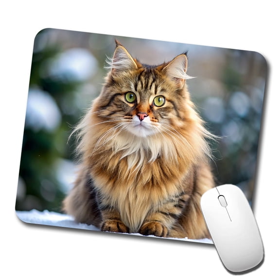 Siberian Cat Photo Mouse Pad Low Profile Gaming Mat