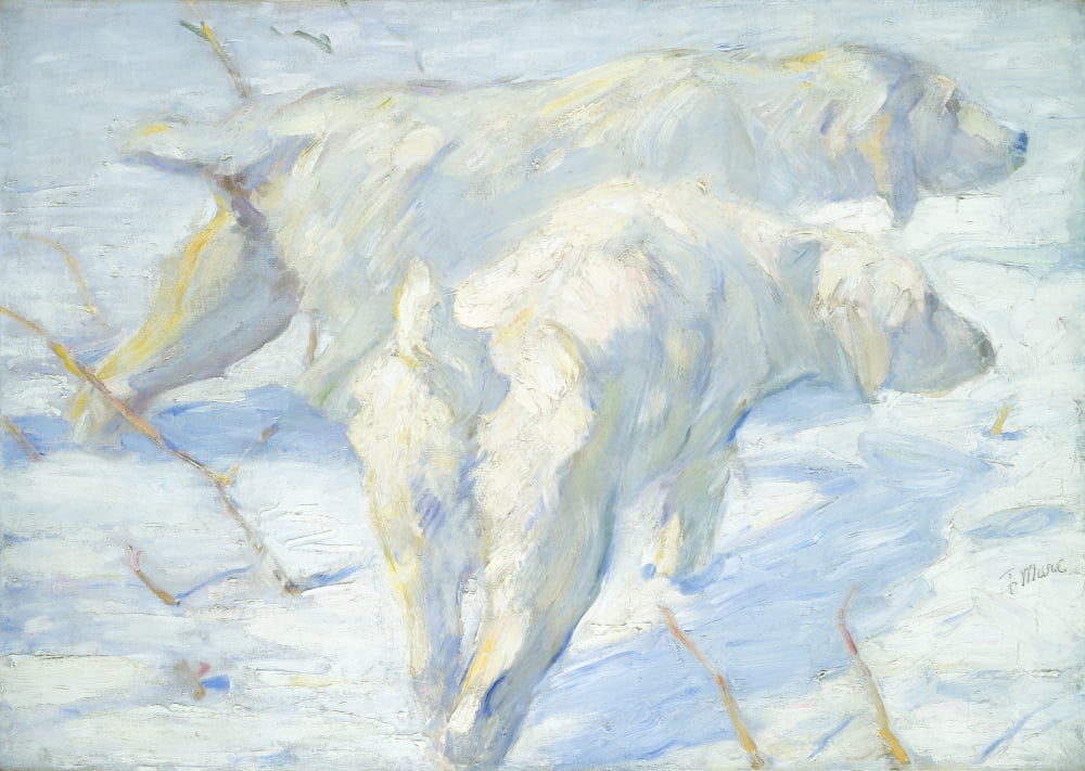 Siberian Dogs In The Snow Canvas Art - (24 x 18)