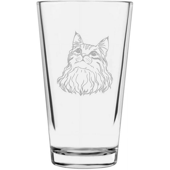 Siberian Face Cat Themed Etched 16oz Libbey Pint Glass
