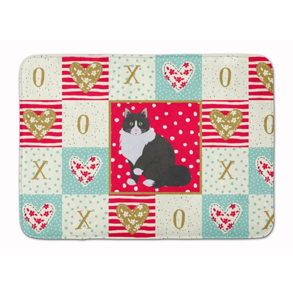 Siberian Forest Cat Love Machine Washable Memory Foam Mat