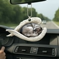 thumbnail image 1 of Siberian Husky Angel Car Ornament – Memorial Dog Gift & Xmas Tree Hanging Decor, 1 of 5