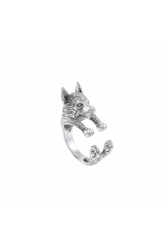 Siberian Husky Dog 925 Sterling Silver Ring Fine Best Friend Jewelry