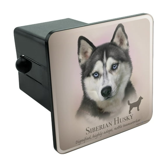 Siberian Husky Dog Breed Tow Trailer Hitch Cover Plug Insert