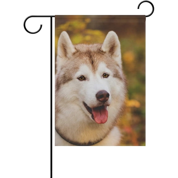 Siberian Husky Dog Decorative House Flag 28 x 40 inch Double Sided Yard Flag