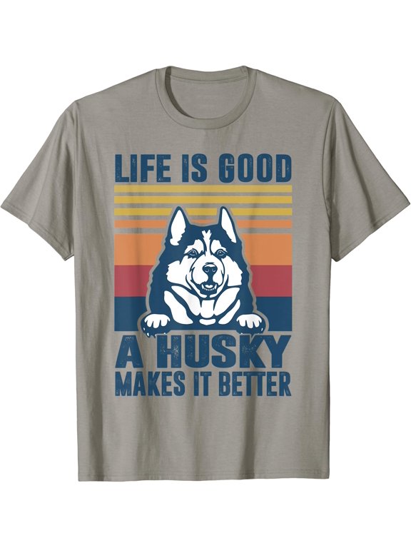 Siberian Husky Gifts For Women Men Husky Dog Dad Dog Mom T-Shirt