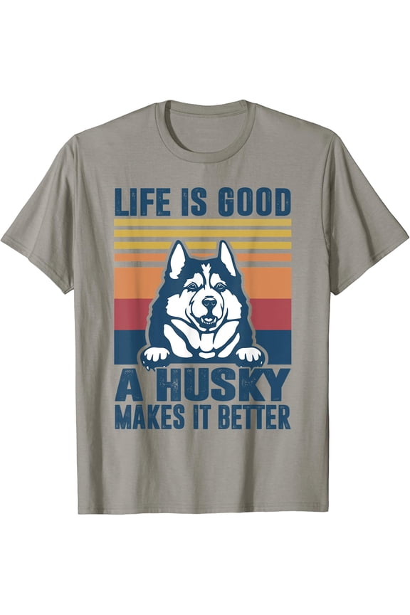 Siberian Husky Gifts For Women Men Husky Dog Dad Dog Mom T-Shirt