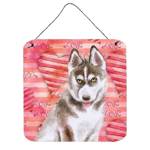 Siberian Husky Grey Love Wall or Door Hanging Prints