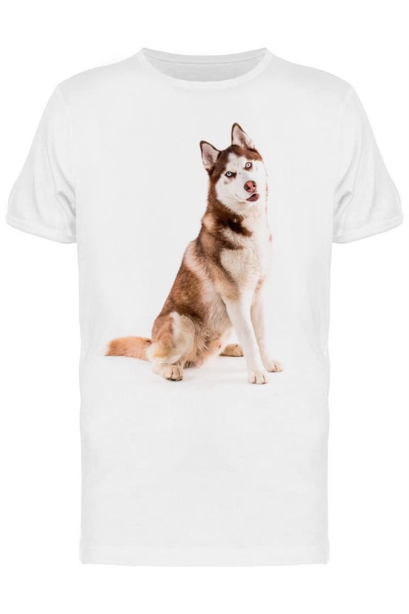 Siberian Husky Isolated T-Shirt Men -Image by Shutterstock Men T-Shirt, Male Medium