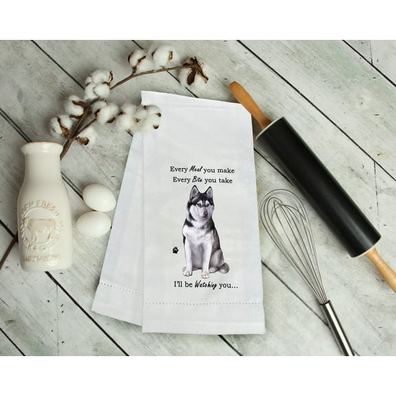 Siberian Husky Kitchen Towel - Siberian Husky Tea Towel